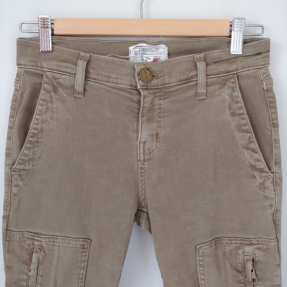 Current/Elliott Skinny Cargo Pants Jeans Olive Green Size 26 - Picture 9 of 16